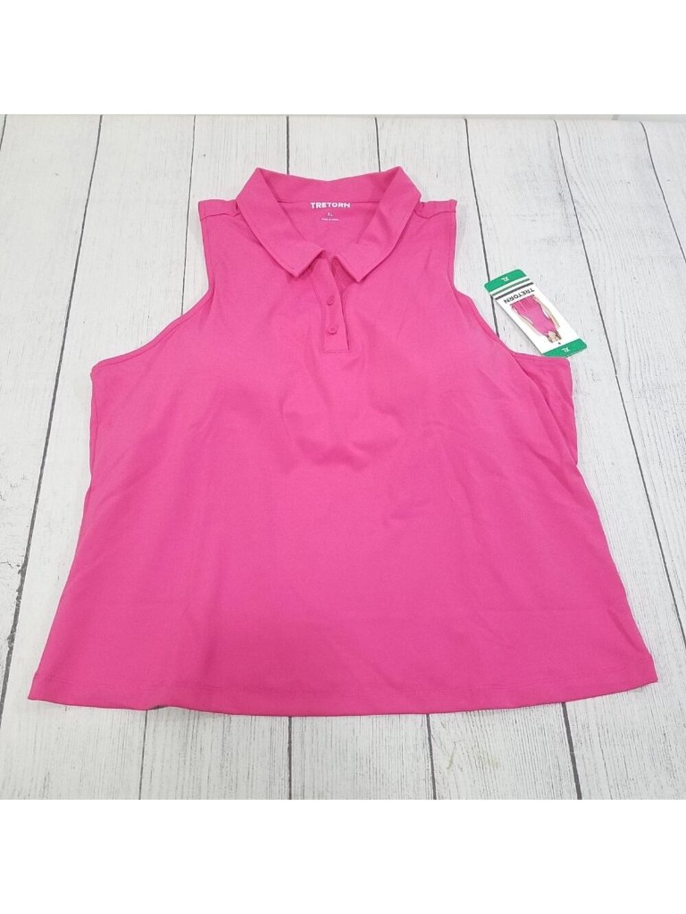 Tretorn Sleeveless Polo Tank with Built in Bra Womens Size XL